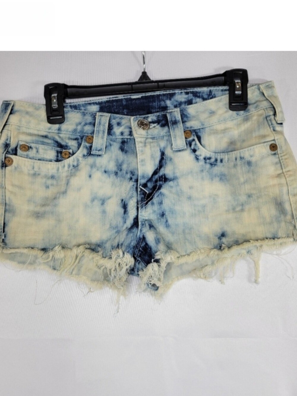 TRUE RELIGION Bobby Cut-Off Low Rise Denim Shorts Size 32